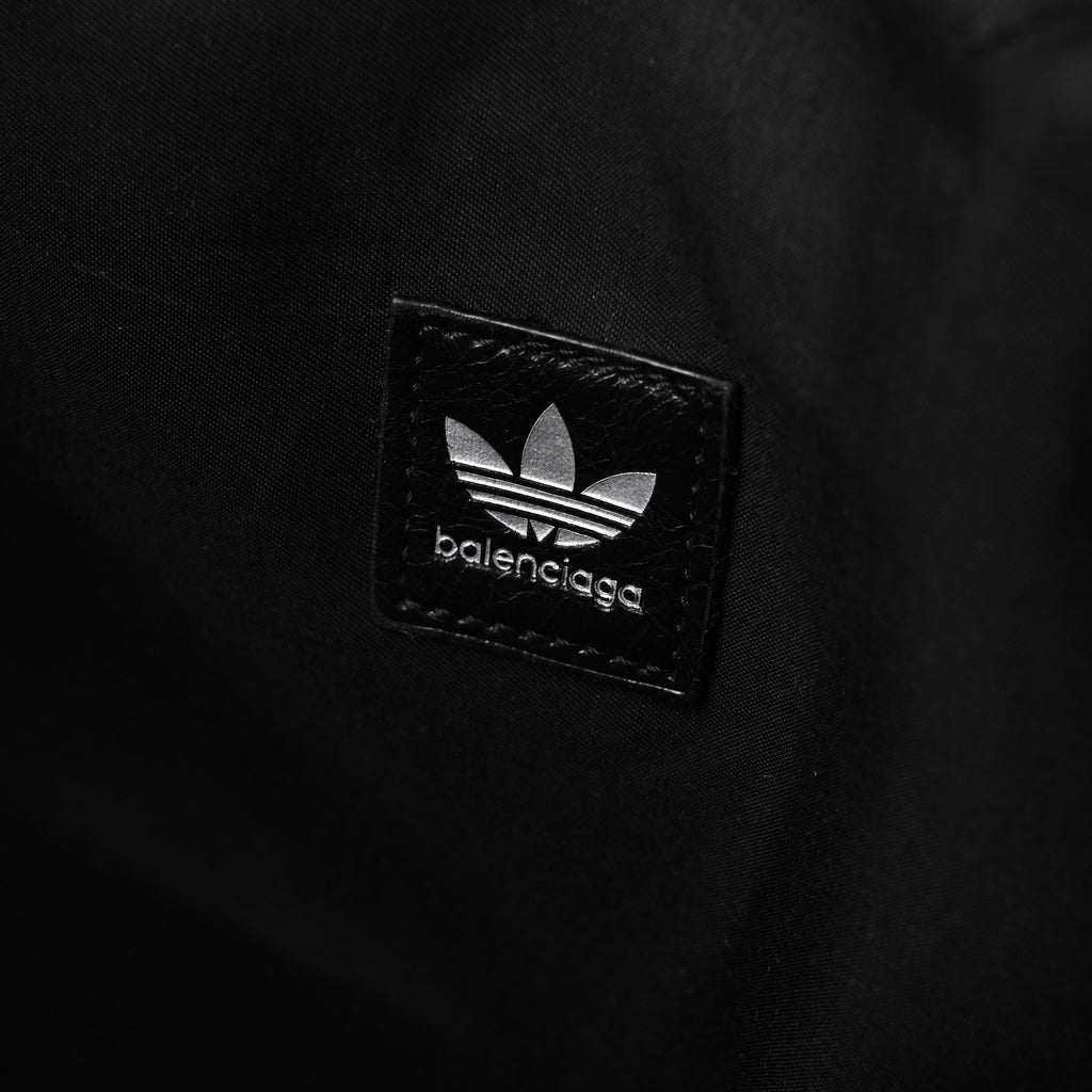 Balenciaga x adidas Large Duffel Travel Bag ¨C Black & Green with Trefoil Logo and Triple Stripes